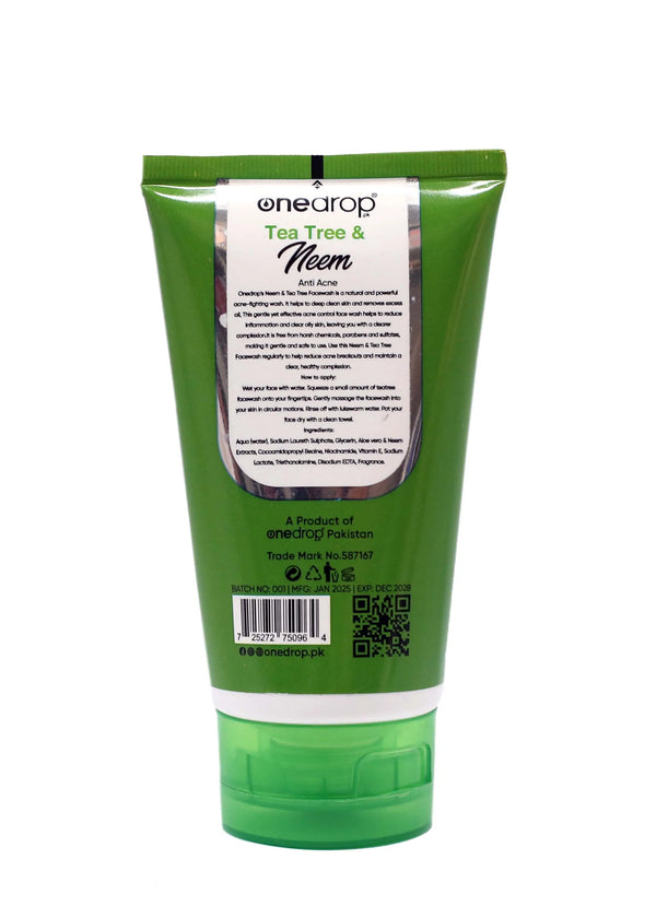 ONEDROP TEA TREE&NEEM FACE WASH 120ML OneDropPak