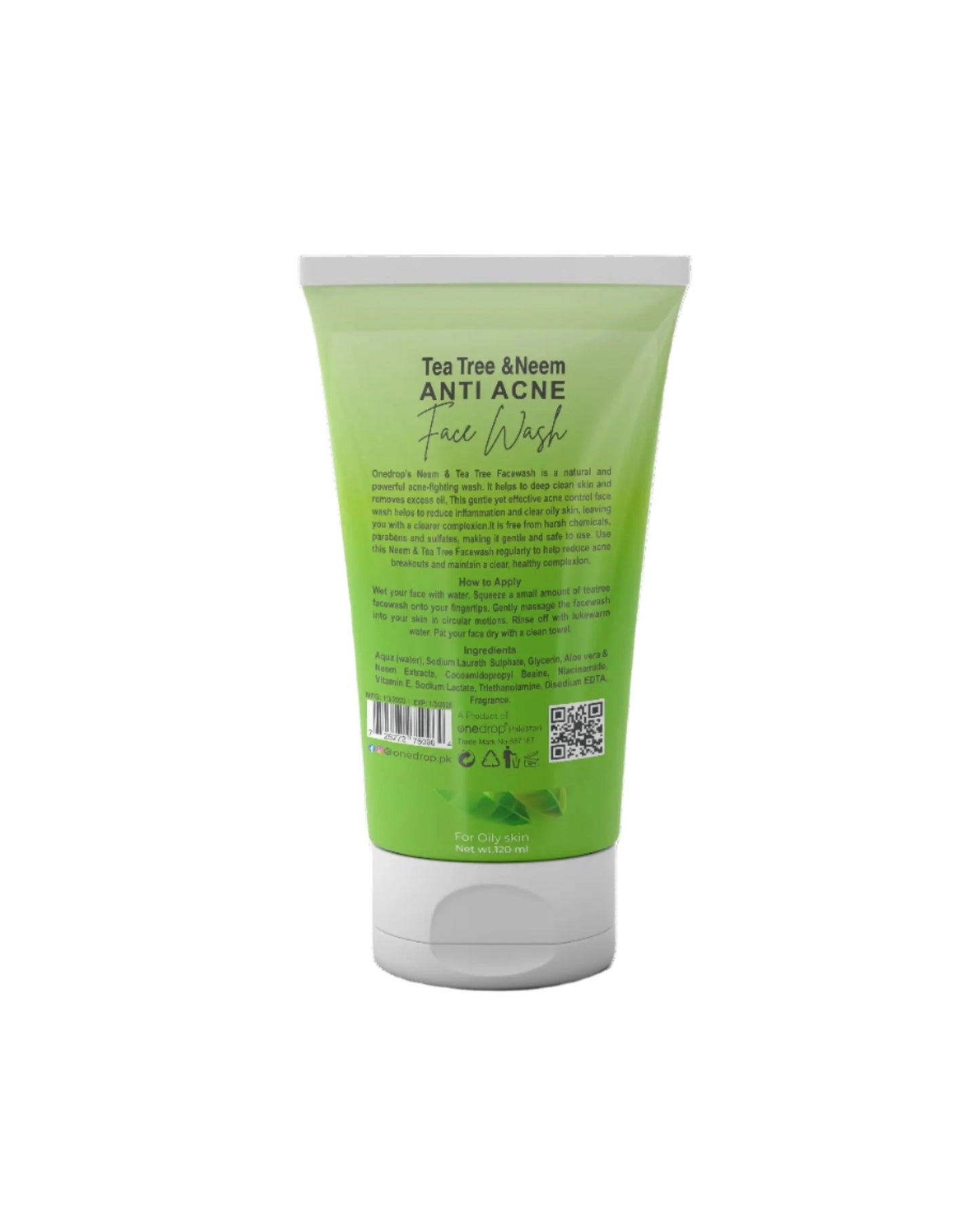 ONEDROP TEA TREE&NEEM FACE WASH 120M OneDropPak