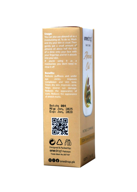 One Drop Almond Hair Oil 100ml OneDropPak