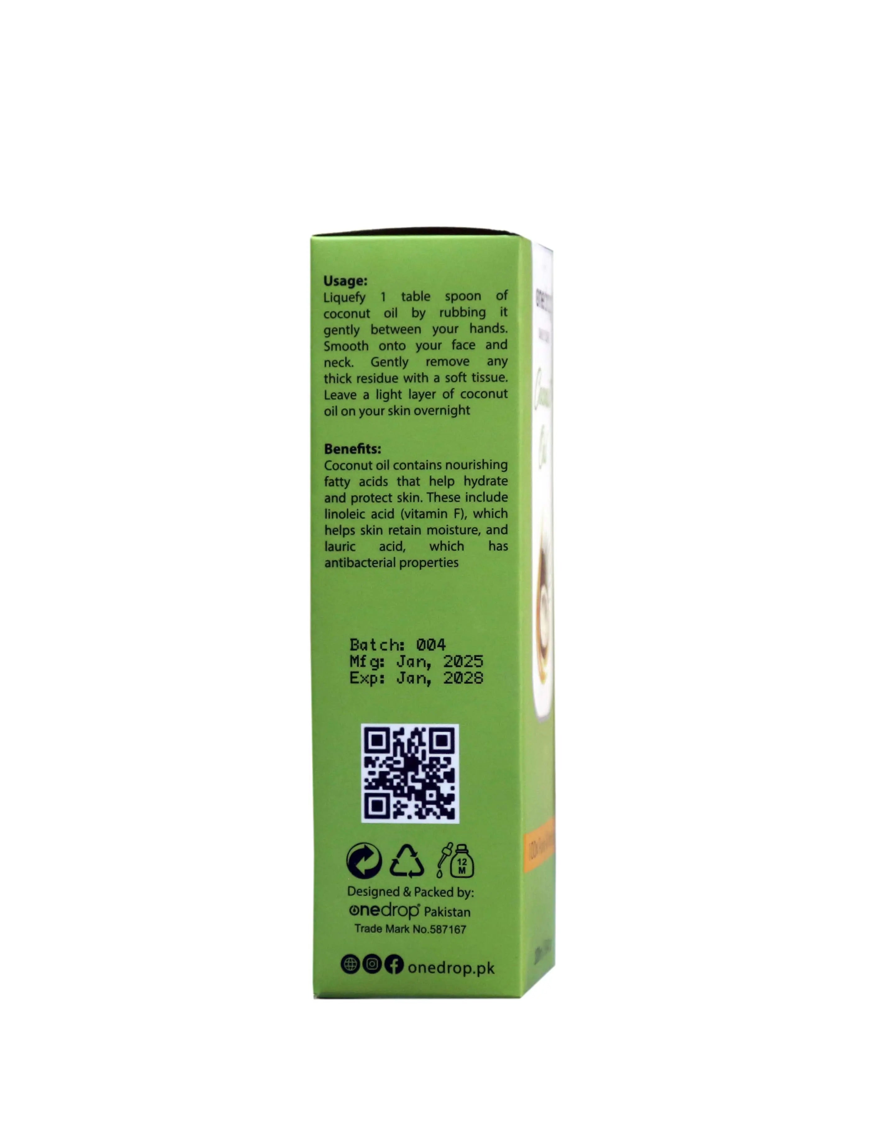 One Drop Coconut Oil 100ml OneDropPak