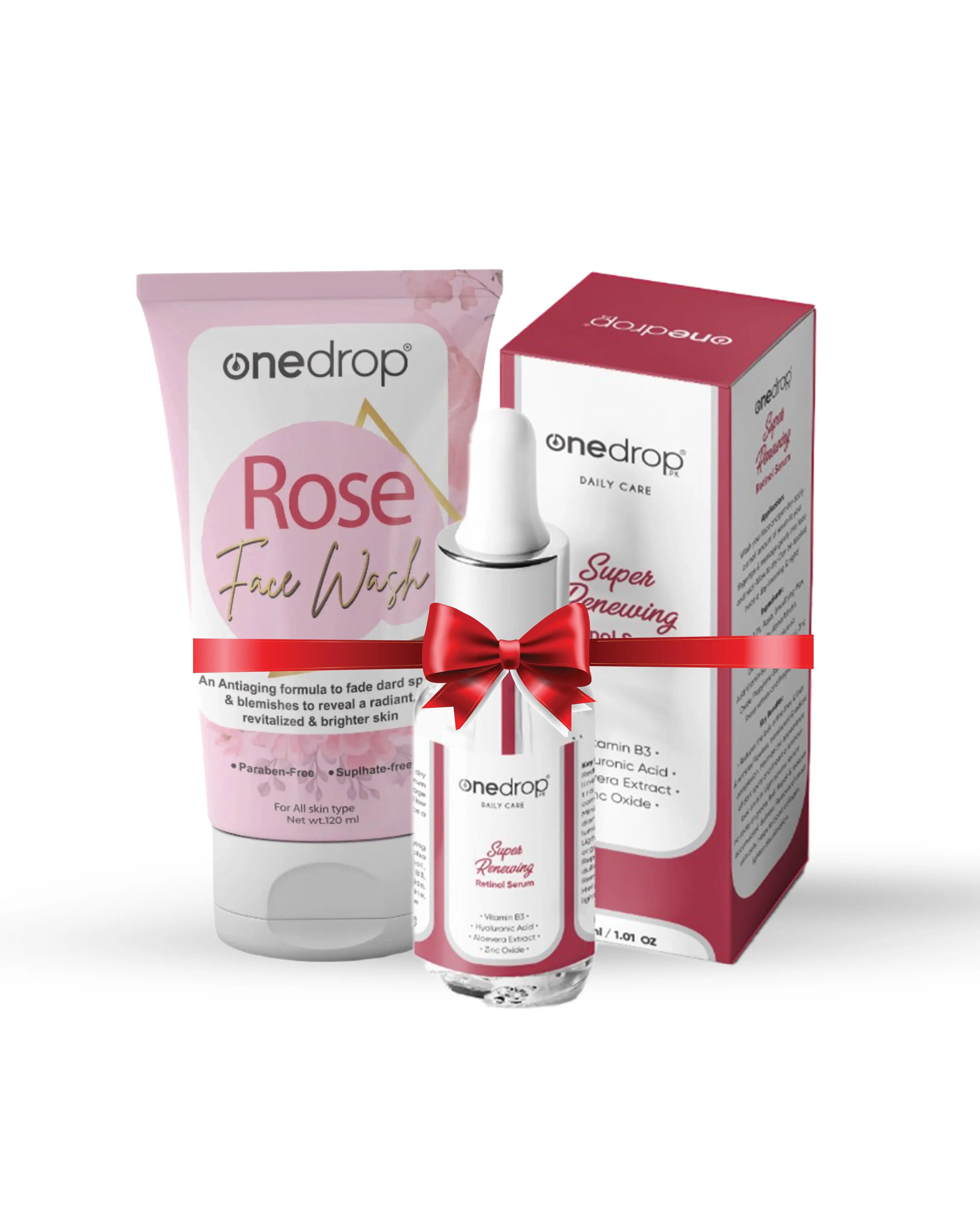 One Drop Rose Face Wash & Niacinamide Serum OneDropPak